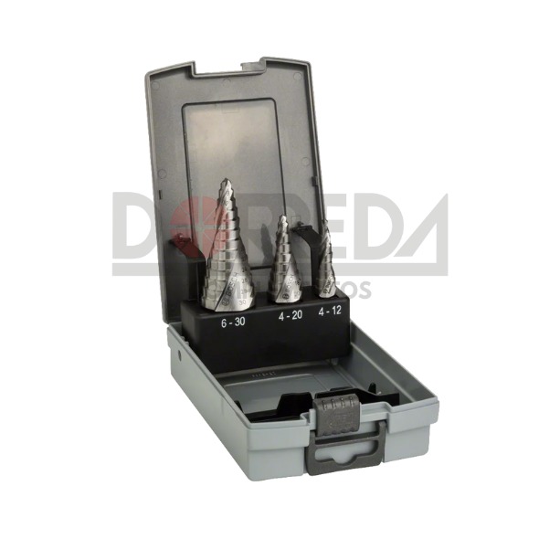 2608587426 - BROCA ESCALONADA HSS, VASTAGO DE INSERCION CON 3 PLANOS, SET 2608587426