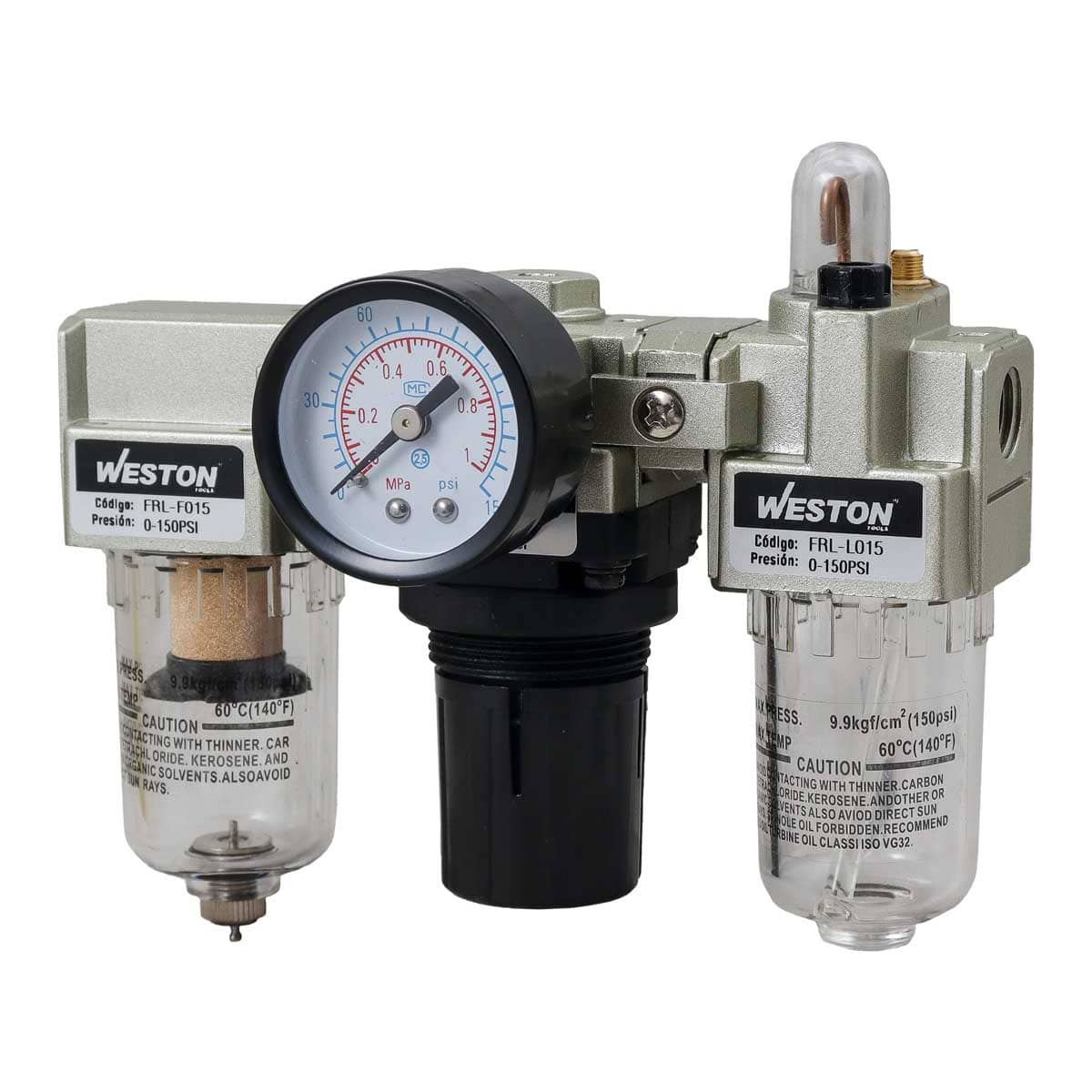 FRL-315 - FRL TIPO SMC (3 UNIDADES) 1/4" NPT FRL-315