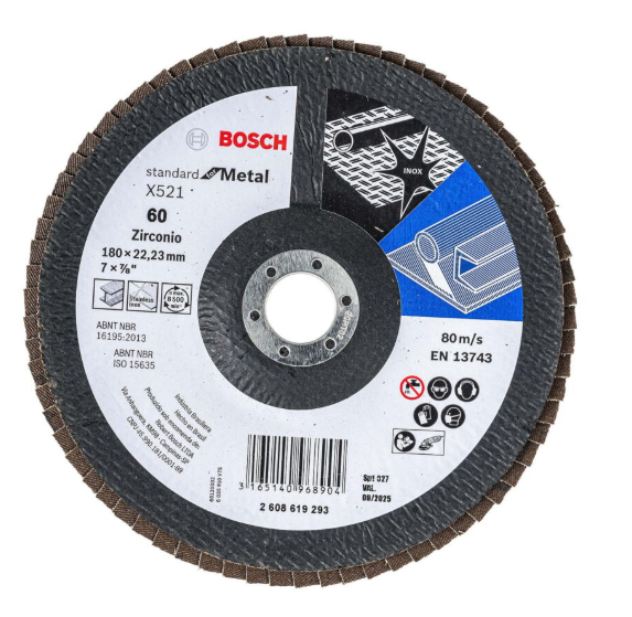 2608619293 - DISCO FLAP PARA METAL BOSCH DE 7" PULG GRANO 60 2608619293