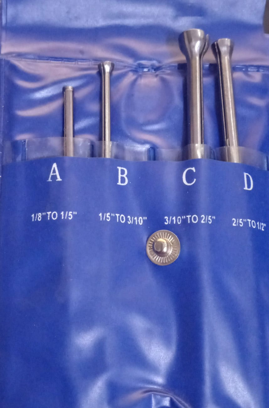 DRC0111 - CALIBRE TIPO BOLA ORIFICIO TELESCOPIO TIPO BOLA 4 PIEZAS. DRC0111