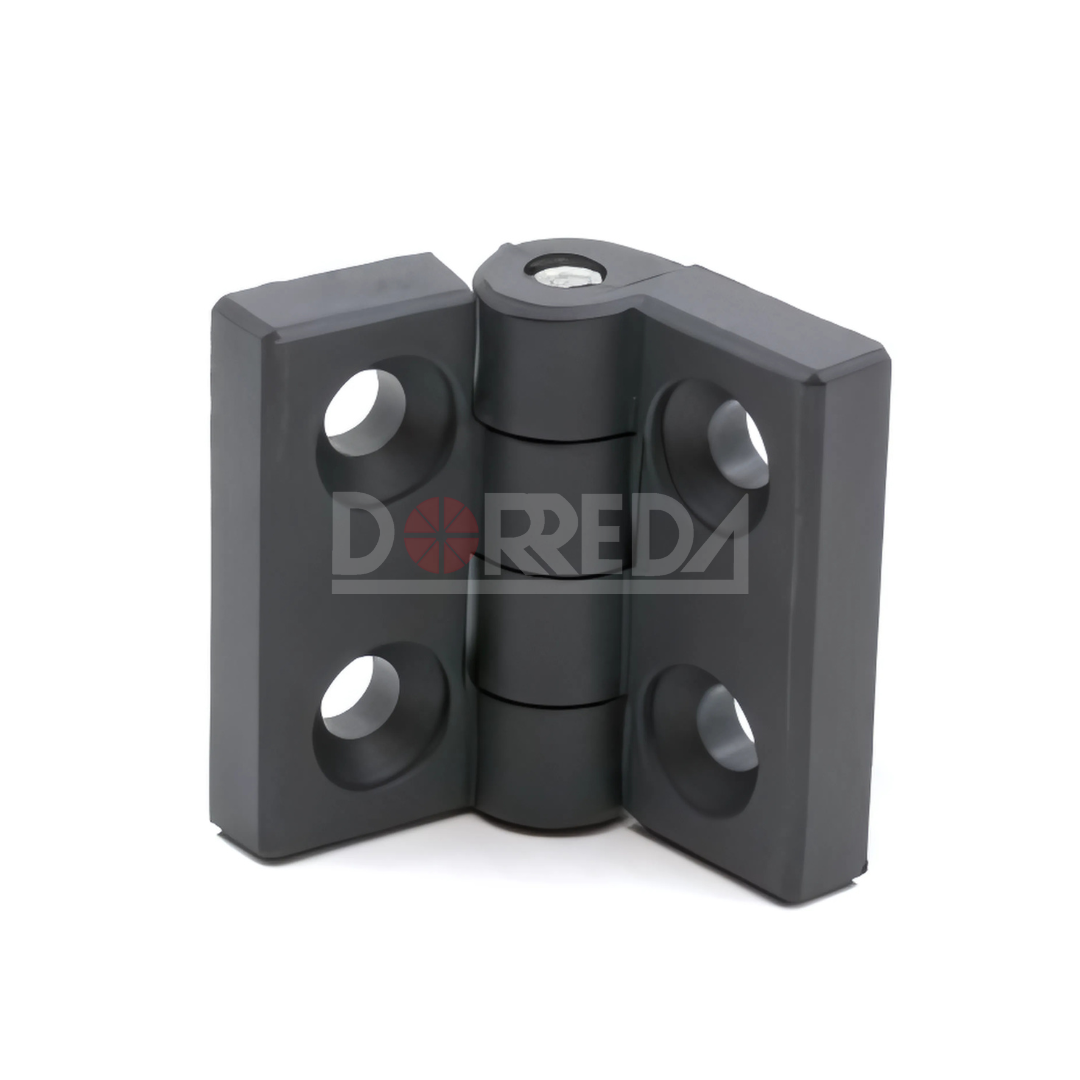 DRC0009 - BISAGRA ATP NAYLON NEGRO R8/10 3030 (PLÁSTICA) DRC0009
