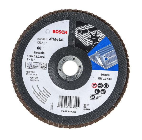 2608619292 - DISCO FLAP PARA METAL BOSCH DE 7 PULG GRANO 40 2608619292