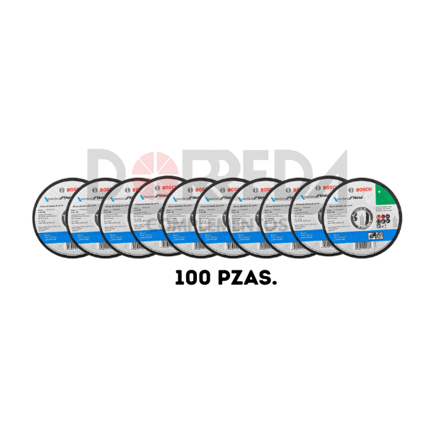 DRC0249 - KIT DE 100 DISCOS ABR CORT ST METAL REC 4 1/2" X 1 MM (2608619383)  DRC0249